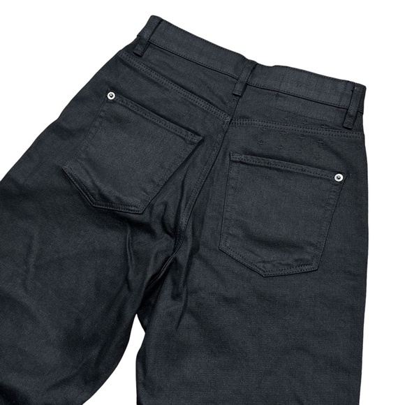 Ksubi Playback Jeans Grease Black Cutoff High Waist Straight Jeans Womens 24 - Picture 5 of 13